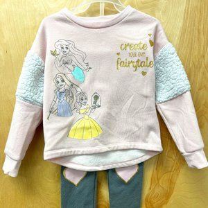 Disney Princess Longsleeve T-Shirt and Pants Girls Toddler